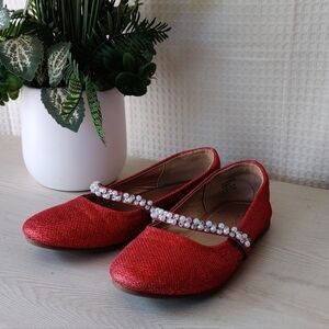 Dream Pairs Serena Little Girls Red  Mary Jane Special Occasion Flat Shoes Sz 3